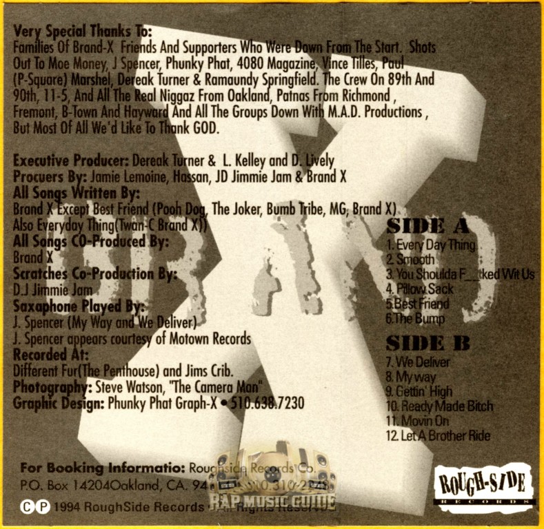 Brand X - Pillow Sacks: Cassette Tape | Rap Music Guide